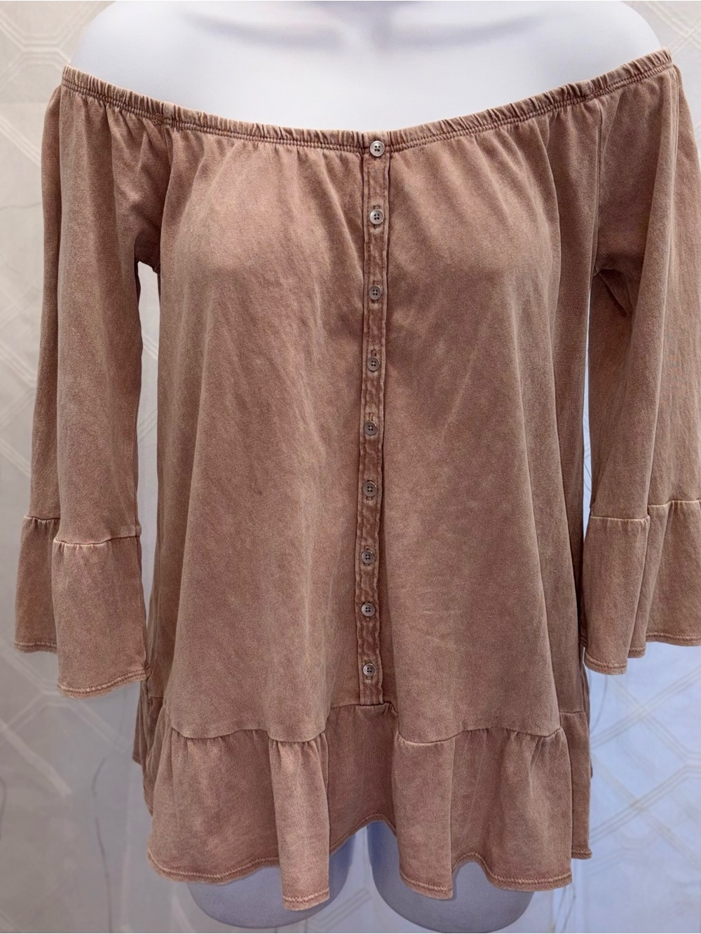 Abercrombie & Fitch Women's BohoChic Cotton Blouse Off The Shoulder Grunge Small
